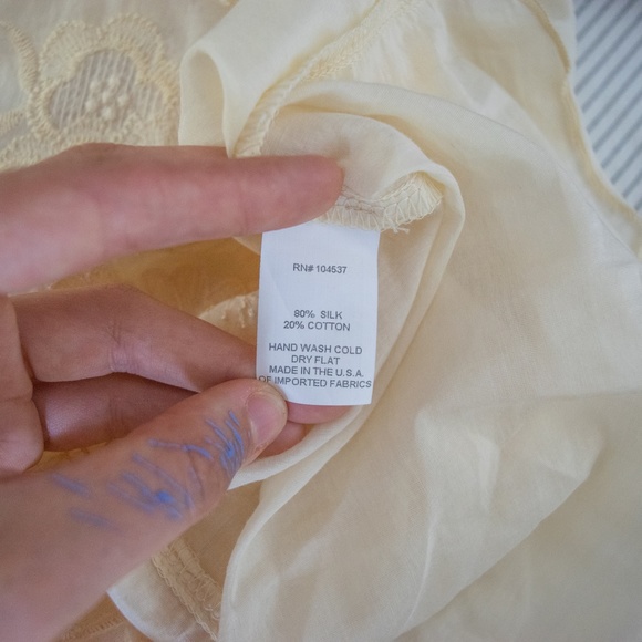 Burning Torch SILK Embroidered Top - Picture 9 of 9